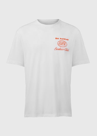 Souluxe White Be Active Print Sports T-Shirt