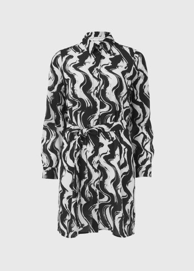 Black & White Belted Dress