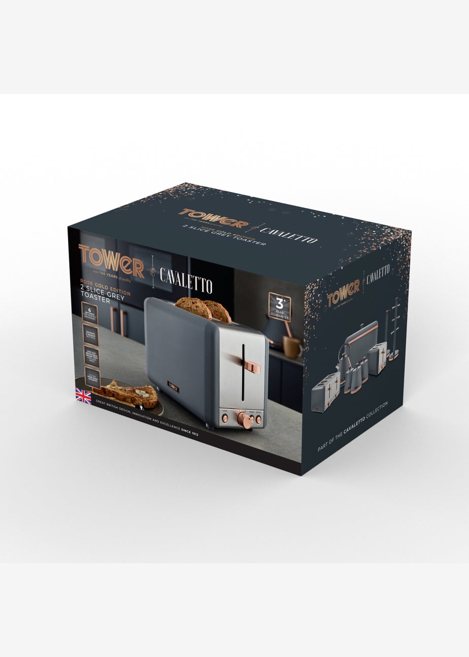 Tower Cavaletto 2 Slice Stainless Steel Toaster