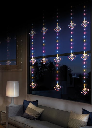 Premier Decorations 598 Rainbow LED Twinkling Sputnik Curtain Light