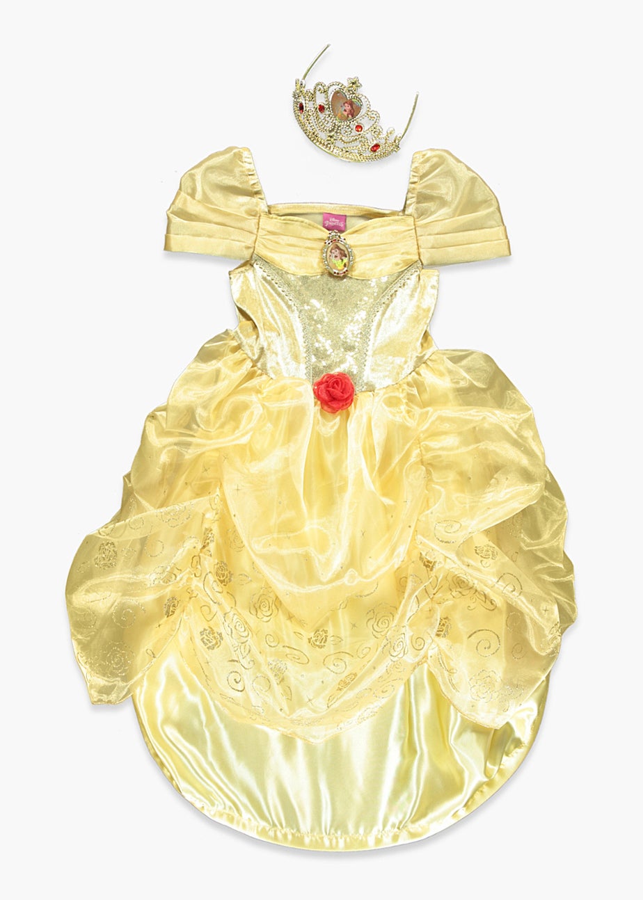 Kids Yellow & Gold Disney Belle Fancy Dress Costume (3-9yrs)