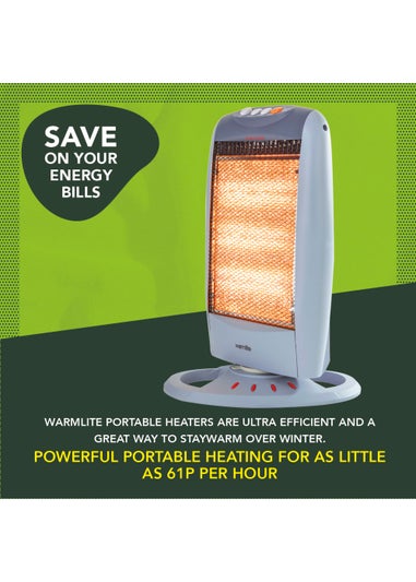 Warmlite 1200w Grey Halogen Heater