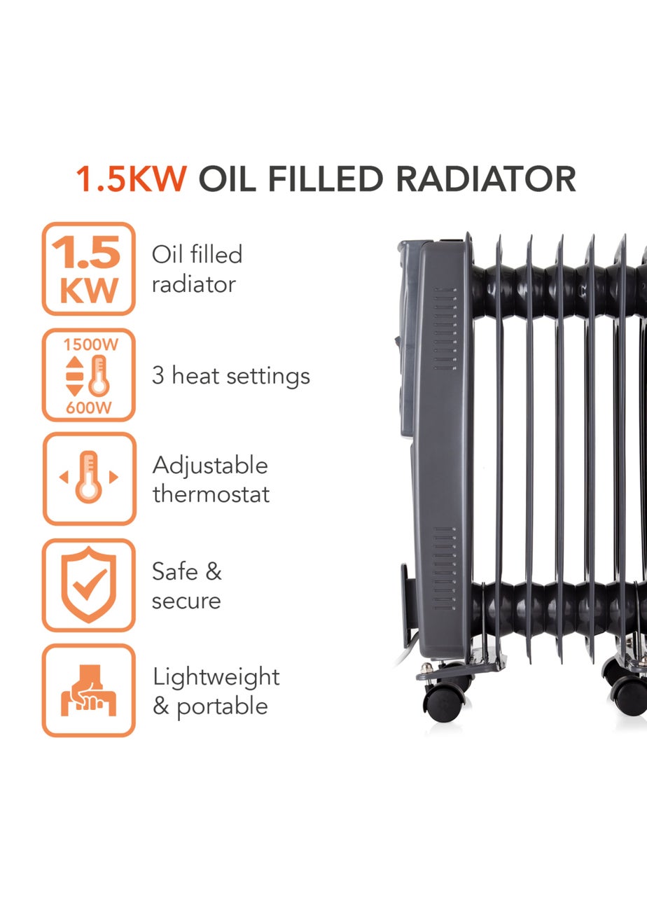 Warmlite 1500W Oil Filled Radiator