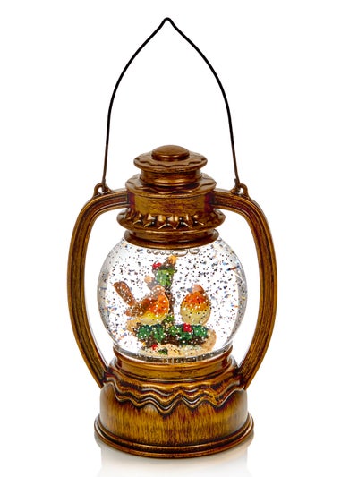 Premier Decorations Gold Robin Glitter Water Spinner