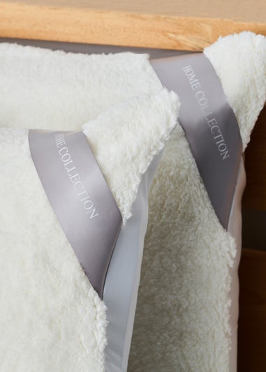 BHS Teddy Fleece Pillow Protector Pair