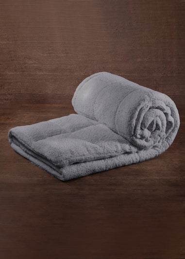 BHS Teddy Fleece 13.5 Tog Duvet Grey