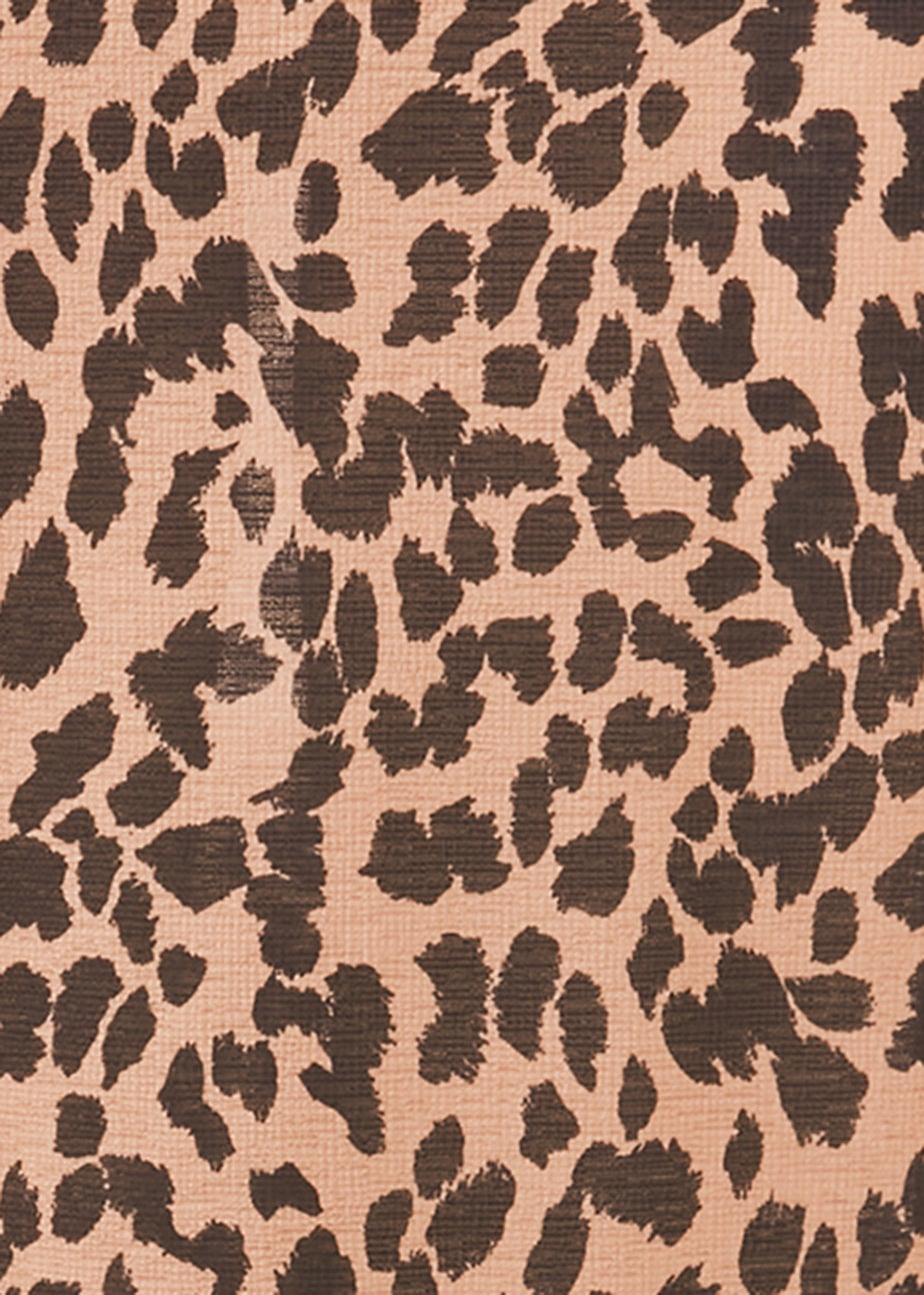 Tan Animal Print Co Ord Midi Skirt