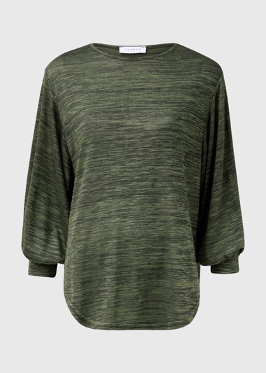 Green Space Dye Oversized Top