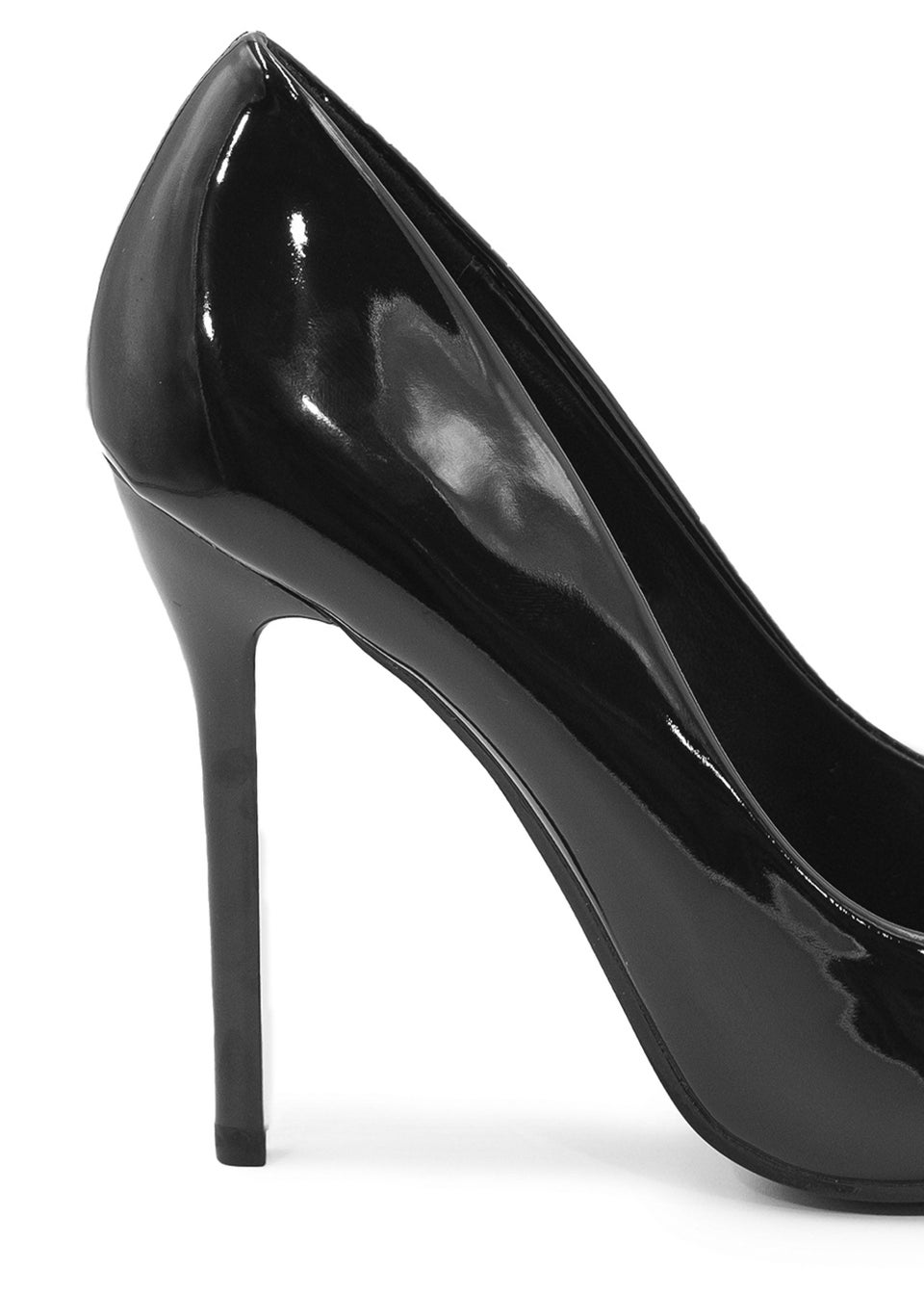 Where's That From Kyra  Black Patent High Heel Pumps
