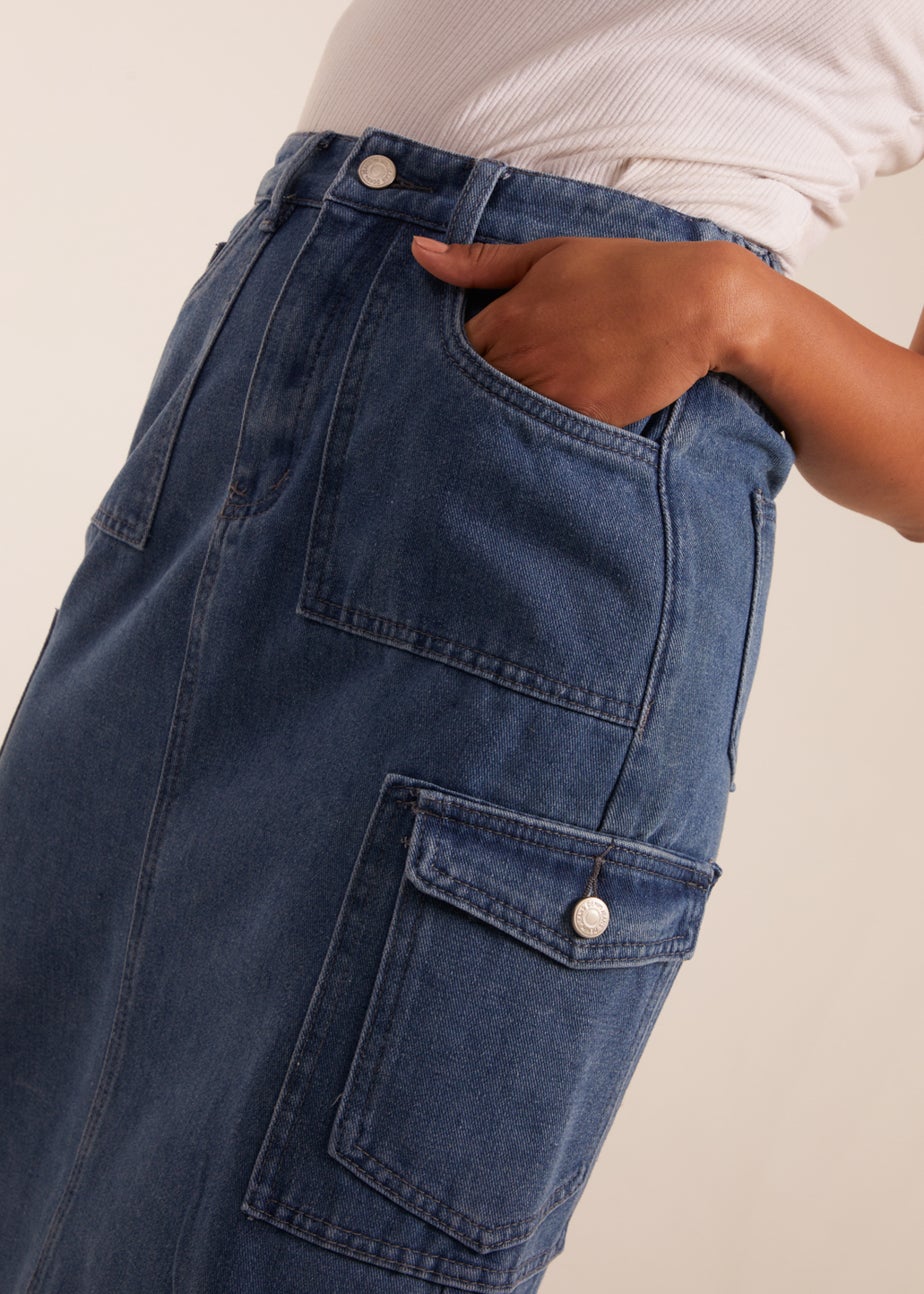 Blue Vanilla Denim Pocket Denim Skirt