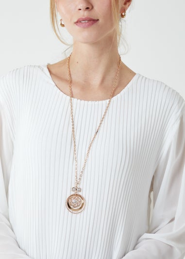 Blue Vanilla Ivory Long Sleeve Pleated Top