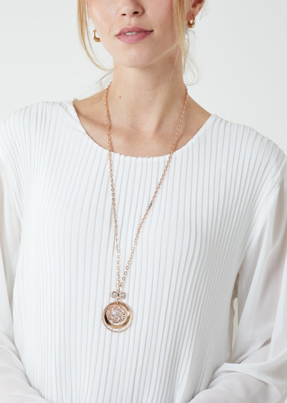 Blue Vanilla Ivory Long Sleeve Pleated Top