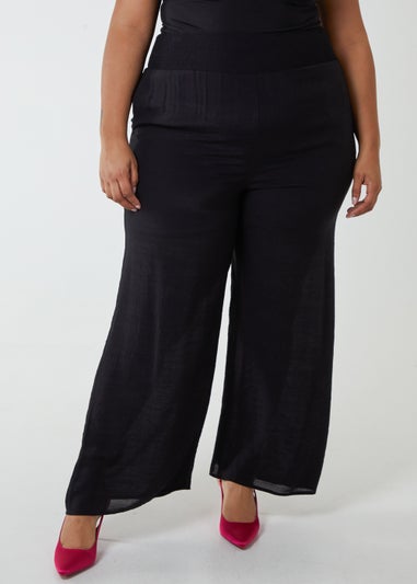 Blue Vanilla Black Curve Wide Leg Trousers