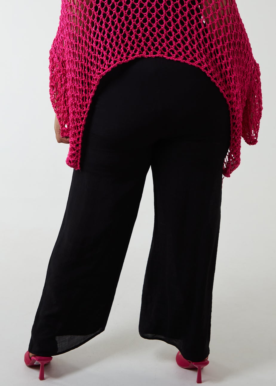 Blue Vanilla Black Curve Wide Leg Trousers