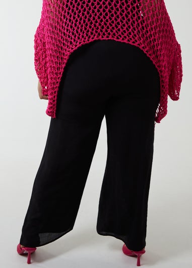 Blue Vanilla Black Curve Wide Leg Trousers