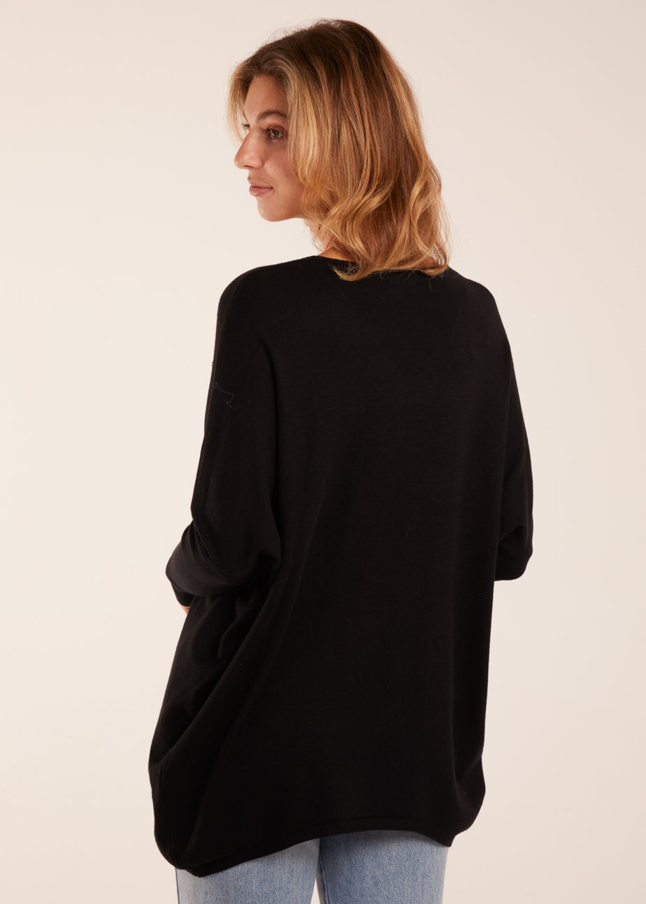 Blue Vanilla Black Diamante Pearl Star Jumper