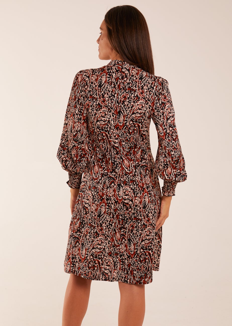 Blue Vanilla Multi High Neck Printed Midi Dress