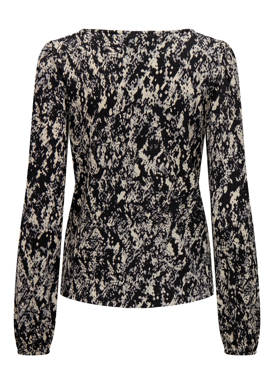 JDY Multicoloured Print Long Sleeve Top