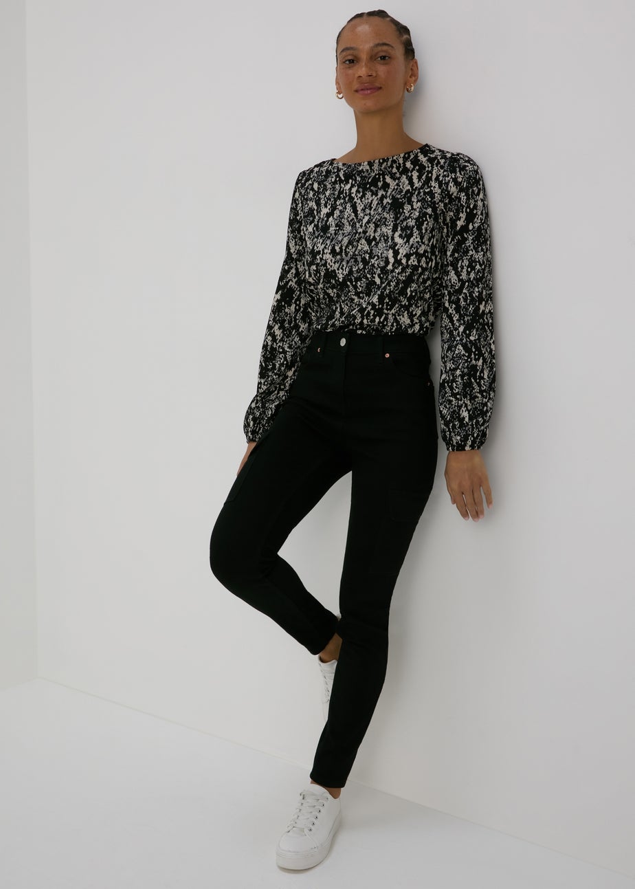 JDY Multicoloured Print Long Sleeve Top