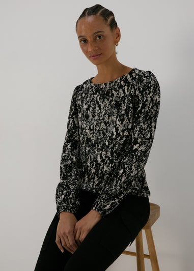 JDY Multicoloured Print Long Sleeve Top