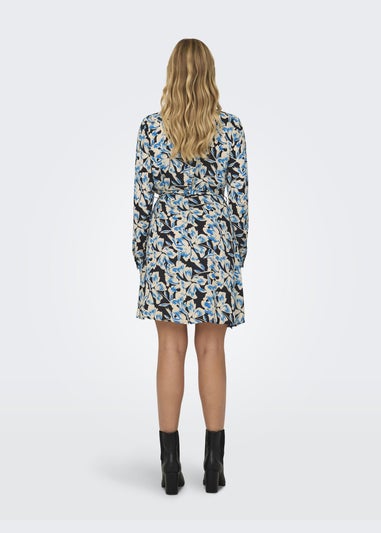 JDY Multicoloured Floral Print Long Sleeve Shirt Dress