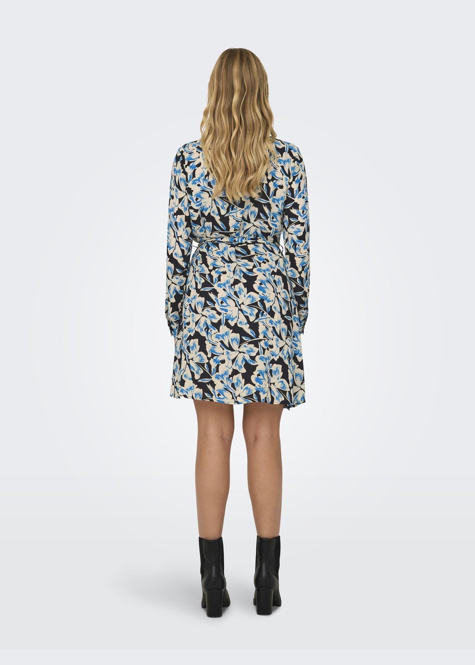 JDY Multicoloured Floral Print Long Sleeve Shirt Dress