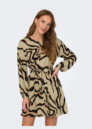 JDY Multicoloured Print Long Sleeve Dress