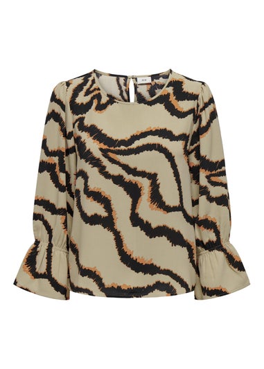 JDY Multicoloured Print Long Sleeve Top