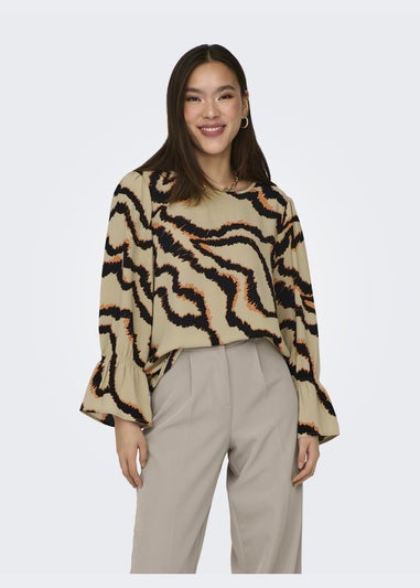JDY Multicoloured Print Long Sleeve Top