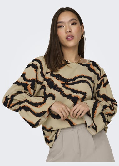 JDY Multicoloured Print Long Sleeve Top