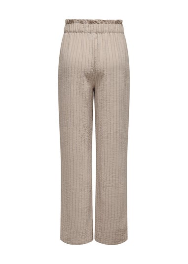 JDY Beige Stripe Print Trousers