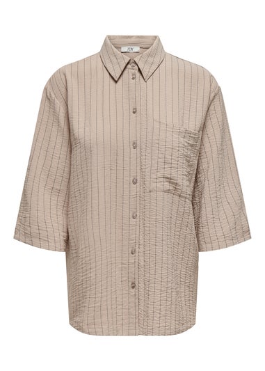 JDY Beige Stripe Print Shirt