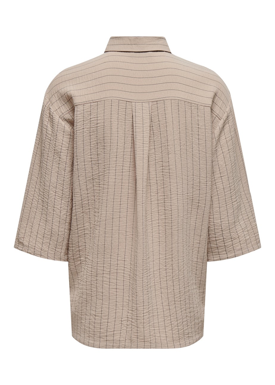 JDY Beige Stripe Print Shirt