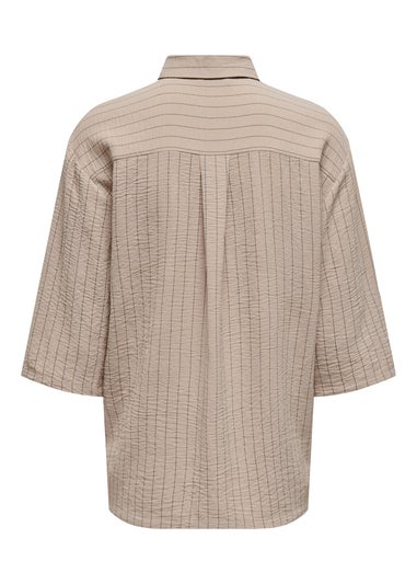 JDY Beige Stripe Print Shirt