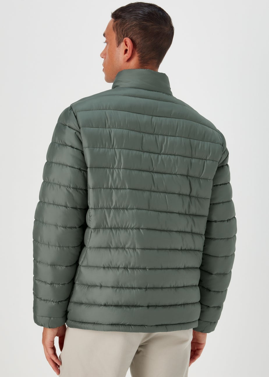 Sage Funnel Neck Puffer Coat