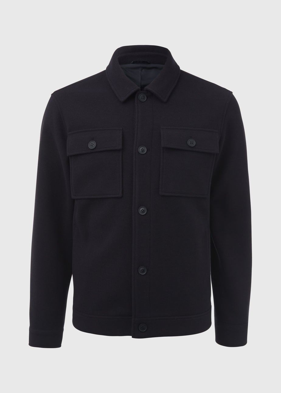 Navy Button Up Shacket