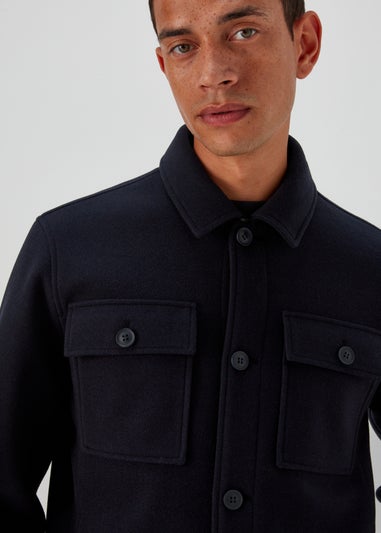 Navy Button Up Shacket