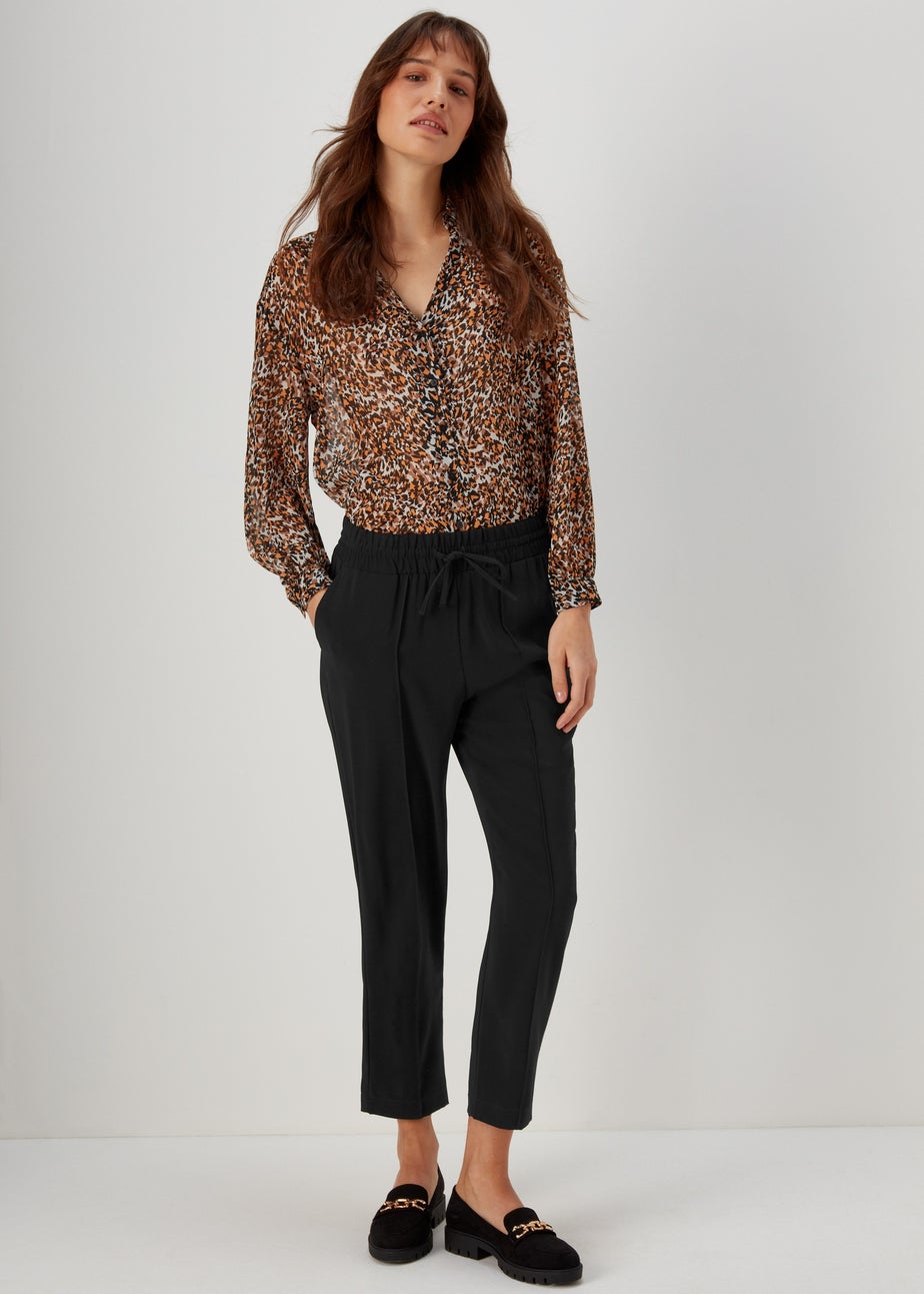 Et Vous Black Tapered Trousers