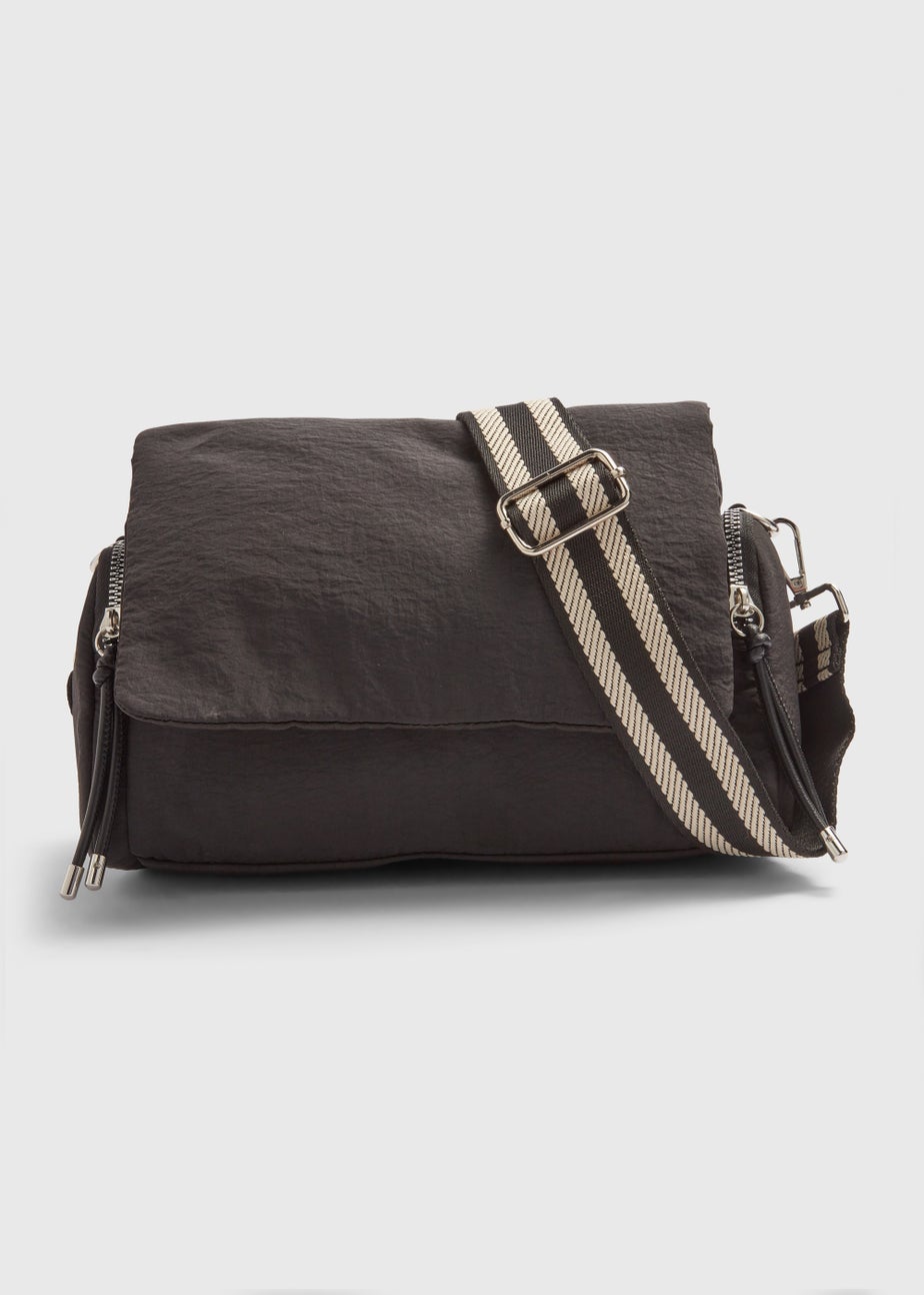 Black Nylon Modular Cross Body Bag