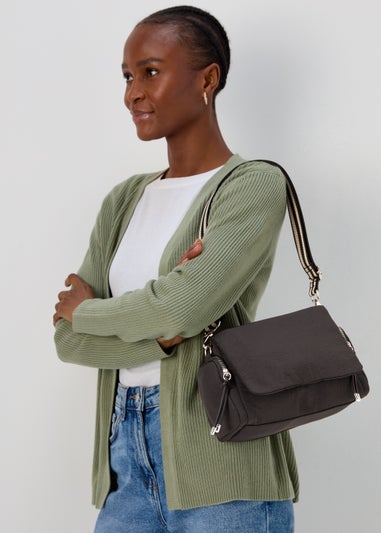 Black Nylon Modular Cross Body Bag