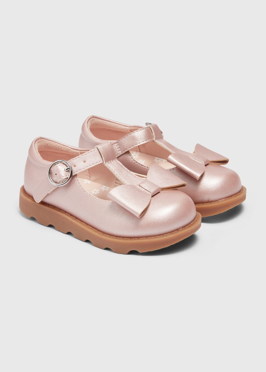 Girls Pink T-Bar Shoes (Younger 4-12)