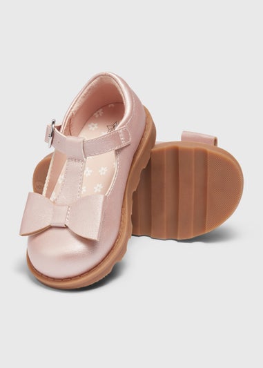 Girls Pink T-Bar Shoes (Younger 4-12)