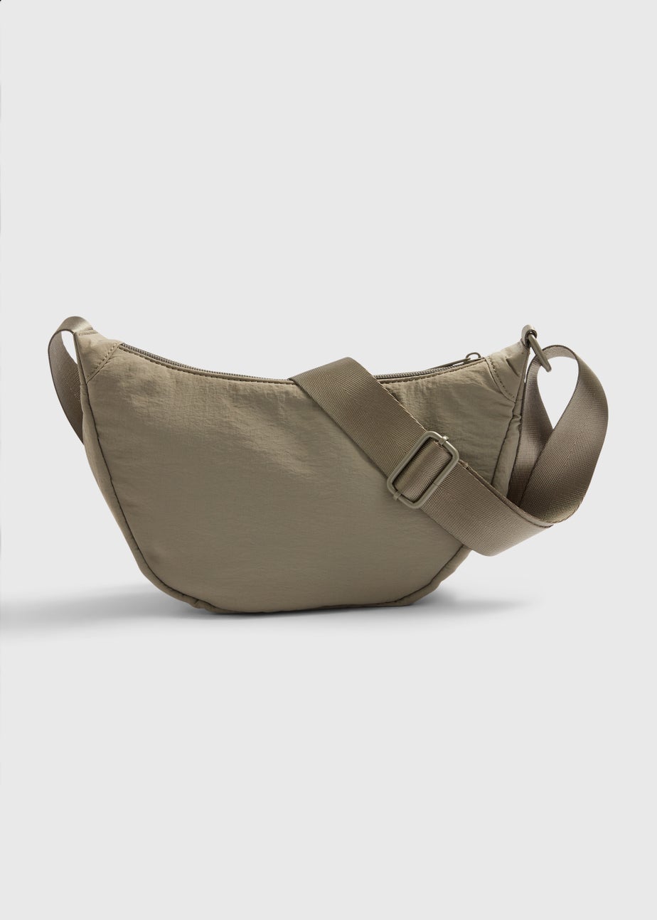 Khaki Nylon Moon Bag