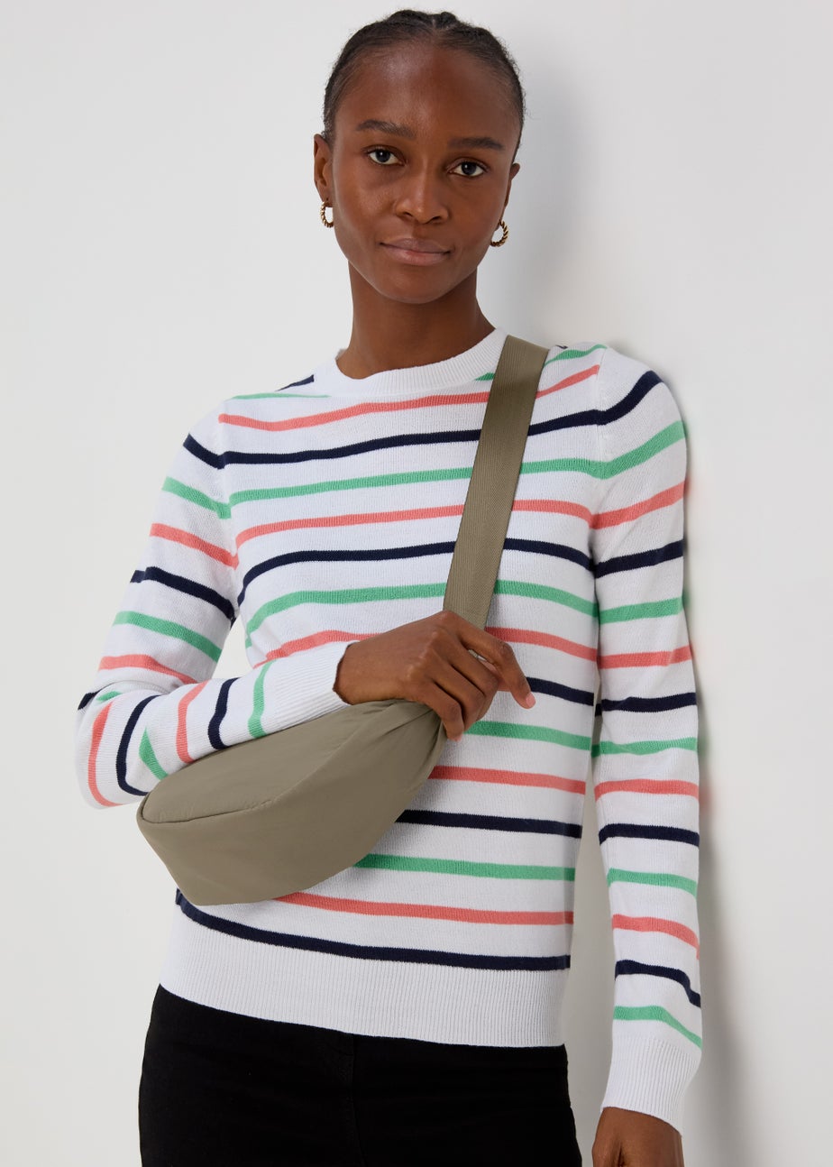 Khaki Nylon Moon Bag