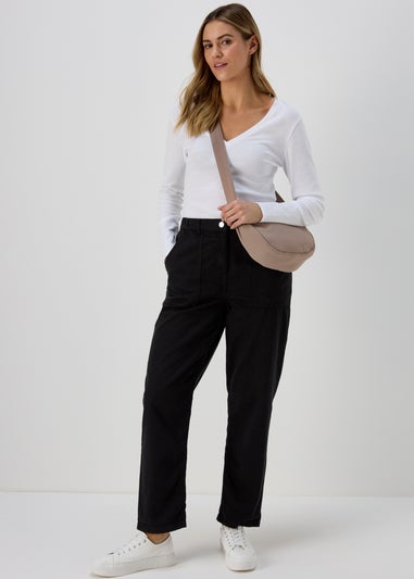 Taupe Nylon Moon Bag