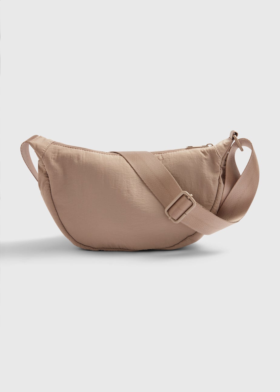 Taupe Nylon Moon Bag