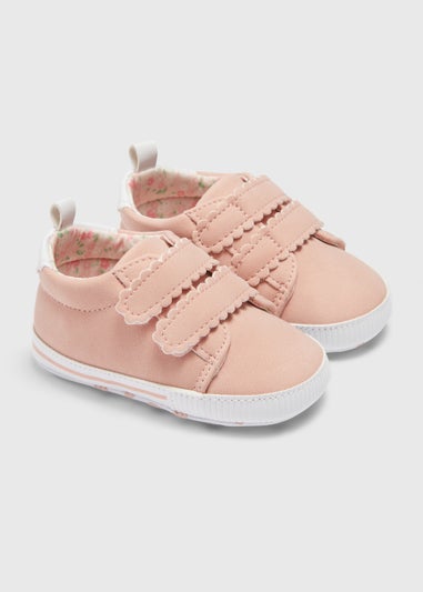 Pink Riptape Baby Trainers (Newborn-18mths)