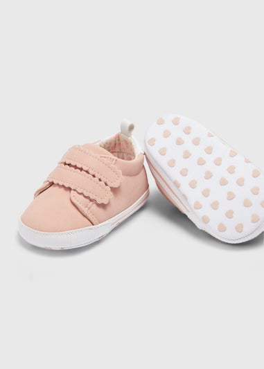 Pink Riptape Baby Trainers (Newborn-18mths)