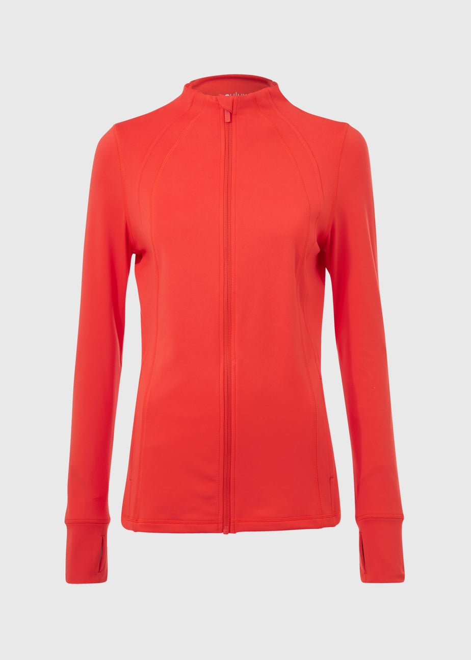 Souluxe Orange Seam Detail Zip Through Jacket
