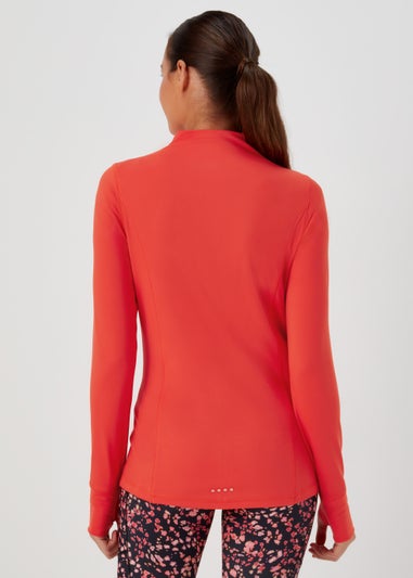 Souluxe Orange Seam Detail Zip Through Jacket